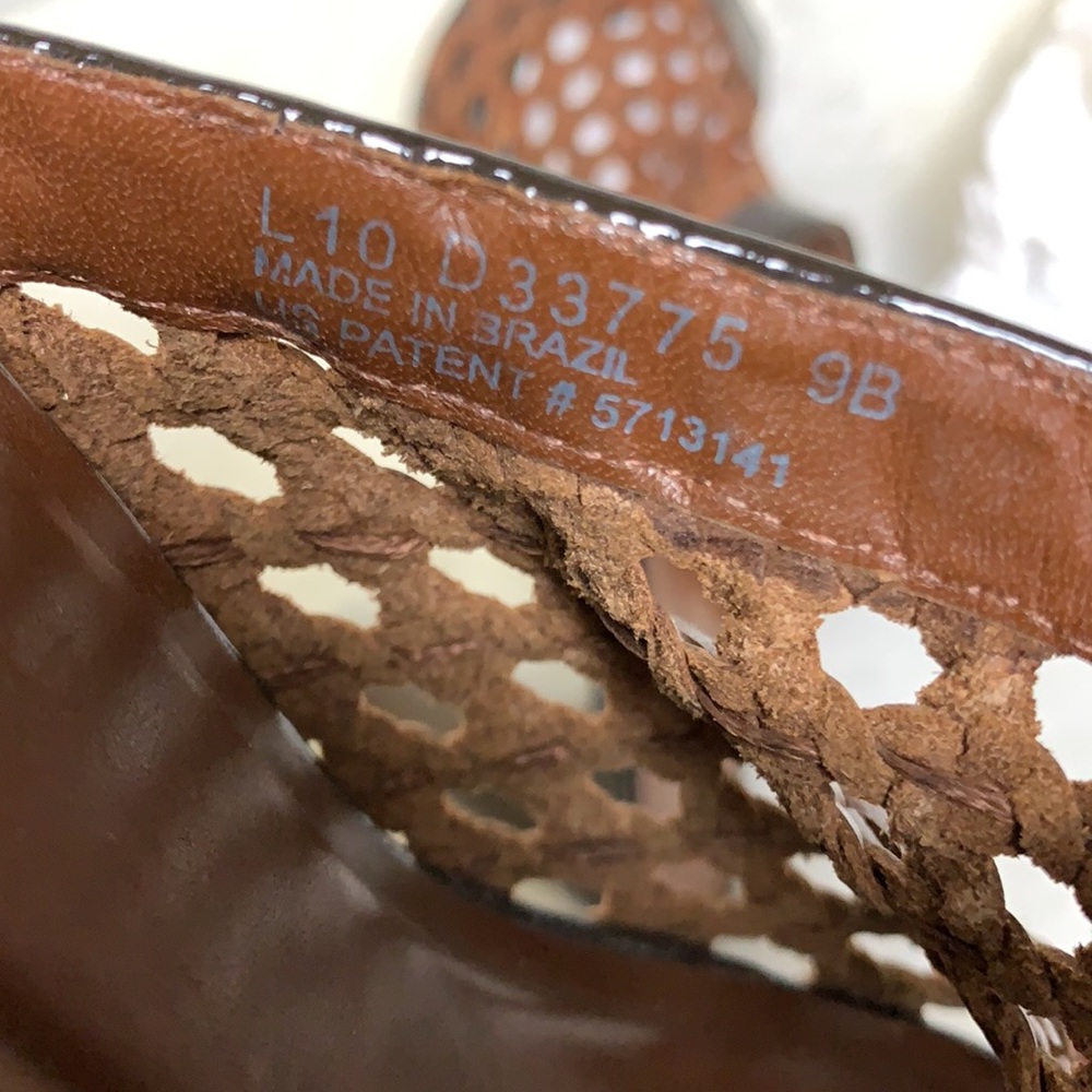 Cole Haan Brown Peep Toe Heels - Picture 9 of 13